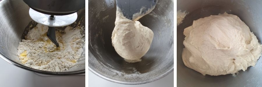 Image of making dough with a dough hook
