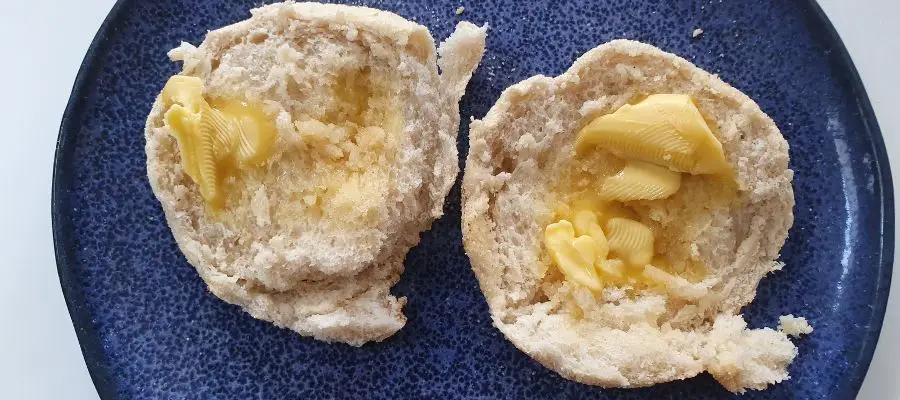 Image of an English Muffin cooked in a microwave