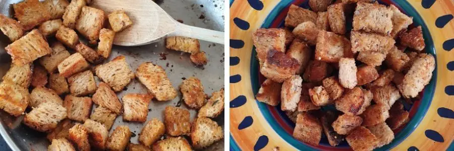 How to make croutons in a pan